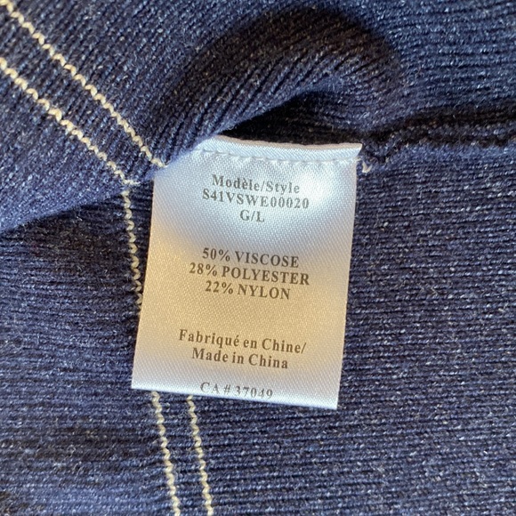 San Francisco cardigan, size L blue with white stitches - Picture 6 of 7